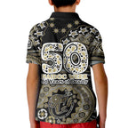 Collingwood Magpies NAIDOC Week 2026 Kid Polo Shirt Australian Aboriginal Dot Art Dreamtime Pattern Style