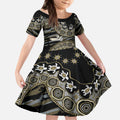 Collingwood Magpies NAIDOC Week 2026 Kid Short Sleeve Dress Australian Aboriginal Dot Art Dreamtime Pattern Style
