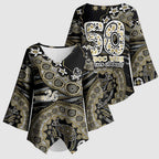 Collingwood Magpies NAIDOC Week 2026 Kimono Sleeve Blouse Australian Aboriginal Dot Art Dreamtime Pattern Style