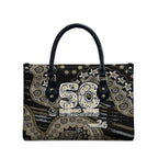 Collingwood Magpies NAIDOC Week 2026 Leather Bag Australian Aboriginal Dot Art Dreamtime Pattern Style