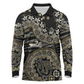 Collingwood Magpies NAIDOC Week 2026 Long Sleeve Polo Shirt Australian Aboriginal Dot Art Dreamtime Pattern Style