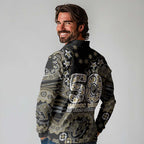 Collingwood Magpies NAIDOC Week 2026 Long Sleeve Polo Shirt Australian Aboriginal Dot Art Dreamtime Pattern Style