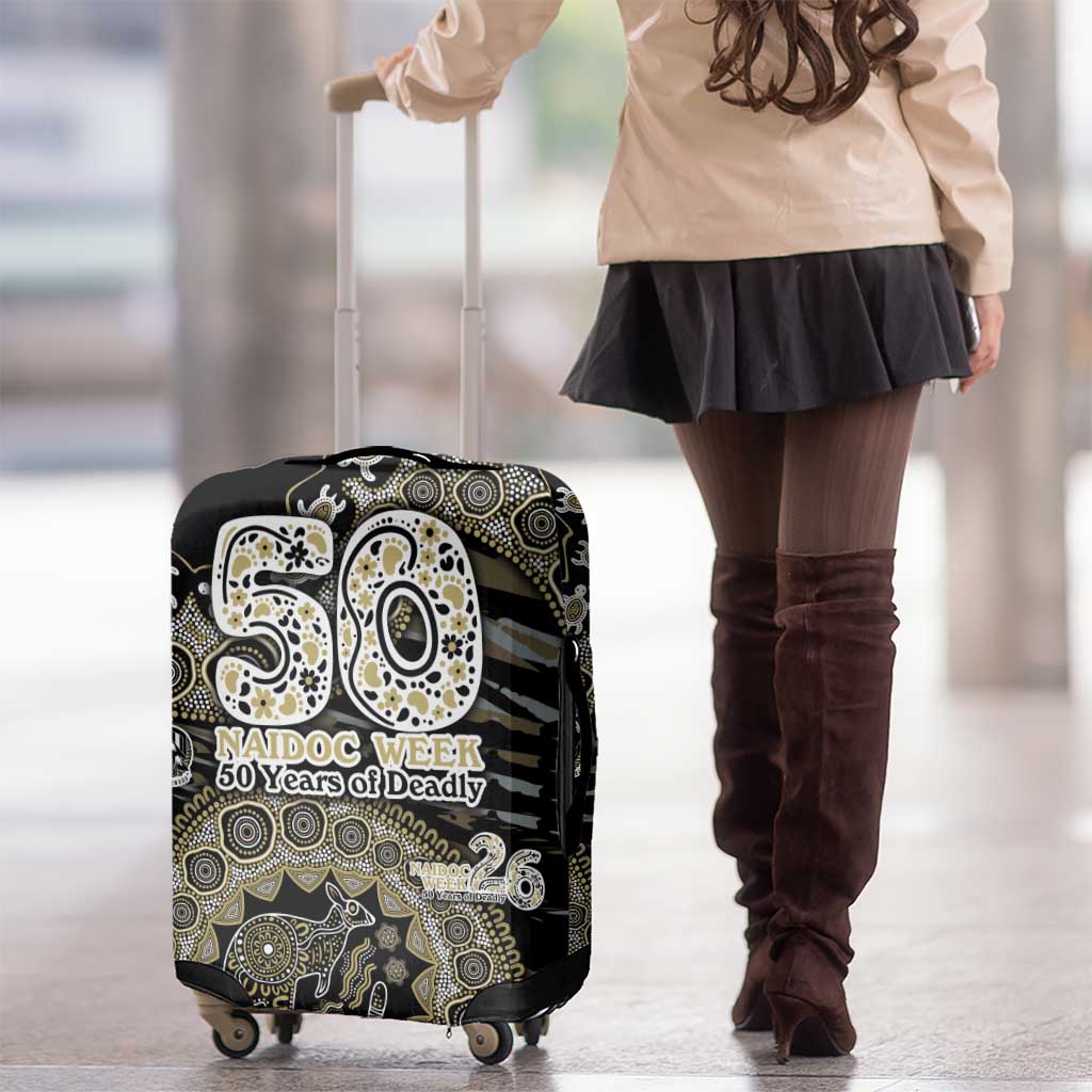 Collingwood Magpies NAIDOC Week 2026 Luggage Cover Australian Aboriginal Dot Art Dreamtime Pattern Style