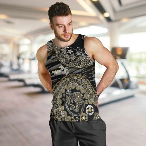 Collingwood Magpies NAIDOC Week 2026 Men Tank Top Australian Aboriginal Dot Art Dreamtime Pattern Style