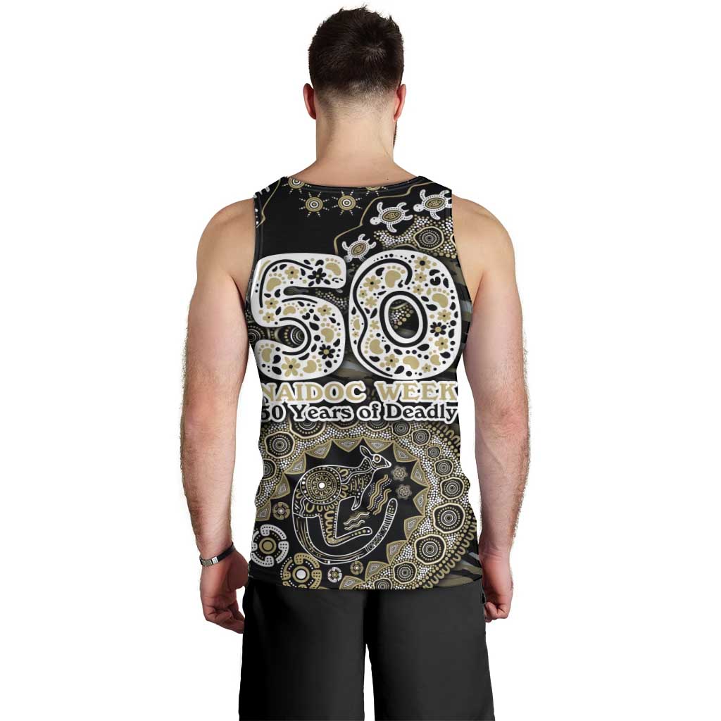 Collingwood Magpies NAIDOC Week 2026 Men Tank Top Australian Aboriginal Dot Art Dreamtime Pattern Style