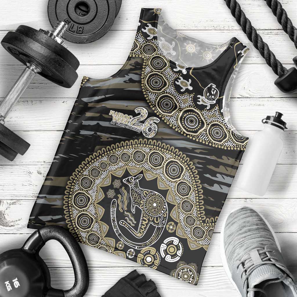Collingwood Magpies NAIDOC Week 2026 Men Tank Top Australian Aboriginal Dot Art Dreamtime Pattern Style