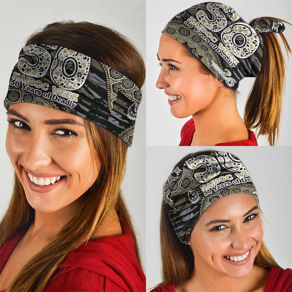 Collingwood Magpies NAIDOC Week 2026 Neck Gaiter Australian Aboriginal Dot Art Dreamtime Pattern Style