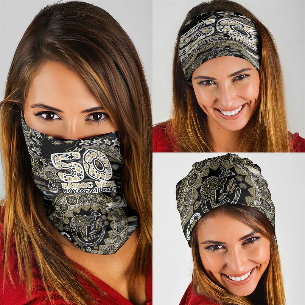 Collingwood Magpies NAIDOC Week 2026 Neck Gaiter Australian Aboriginal Dot Art Dreamtime Pattern Style