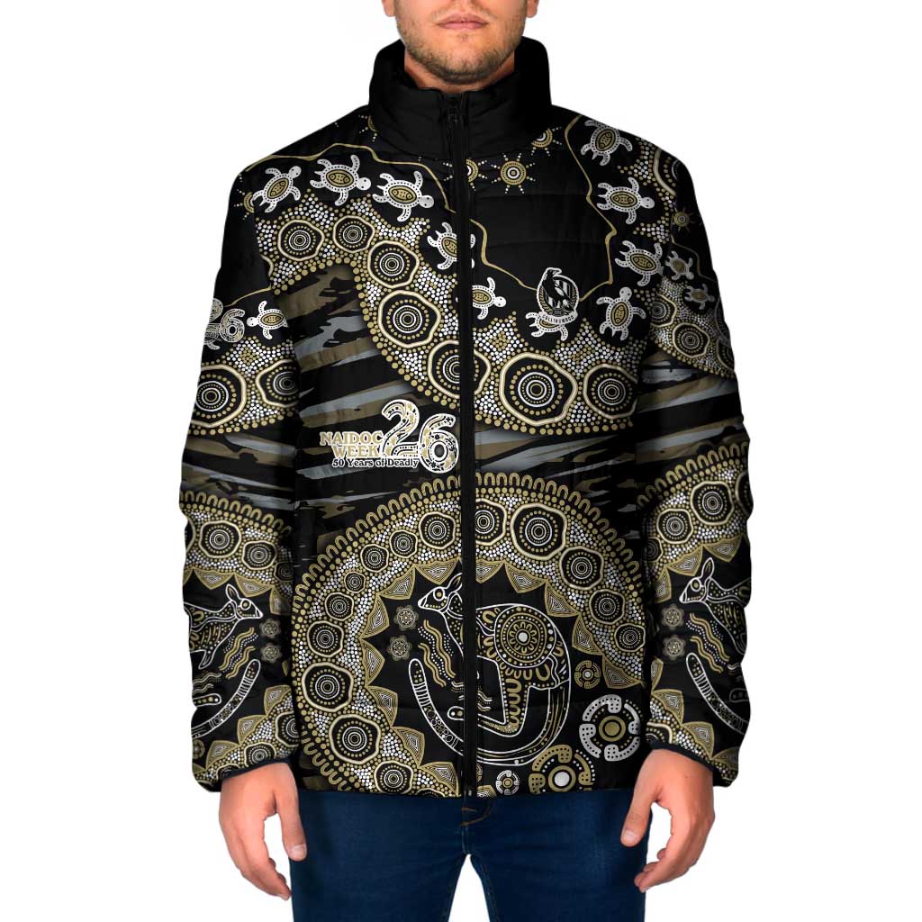 Collingwood Magpies NAIDOC Week 2026 Padded Jacket Australian Aboriginal Dot Art Dreamtime Pattern Style