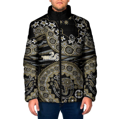 Collingwood Magpies NAIDOC Week 2026 Padded Jacket Australian Aboriginal Dot Art Dreamtime Pattern Style