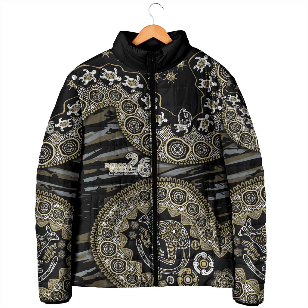 Collingwood Magpies NAIDOC Week 2026 Padded Jacket Australian Aboriginal Dot Art Dreamtime Pattern Style