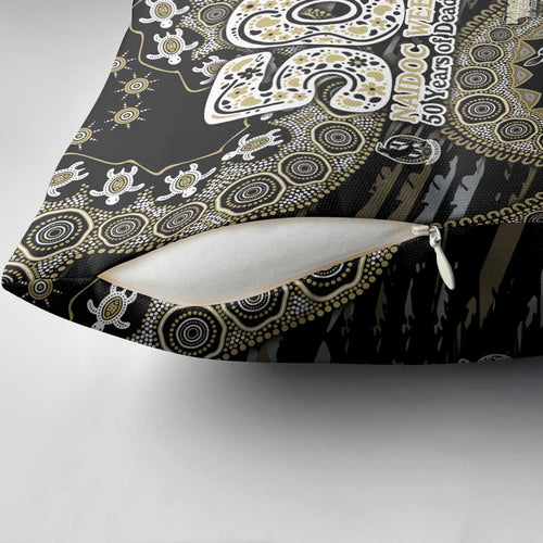 Collingwood Magpies NAIDOC Week 2026 Pillow Cover Australian Aboriginal Dot Art Dreamtime Pattern Style