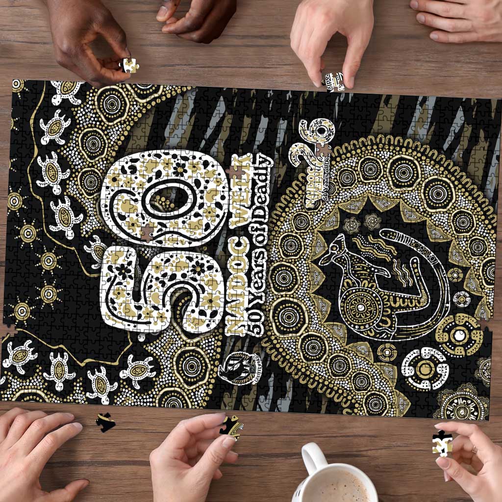 Collingwood Magpies NAIDOC Week 2026 Puzzle Australian Aboriginal Dot Art Dreamtime Pattern Style