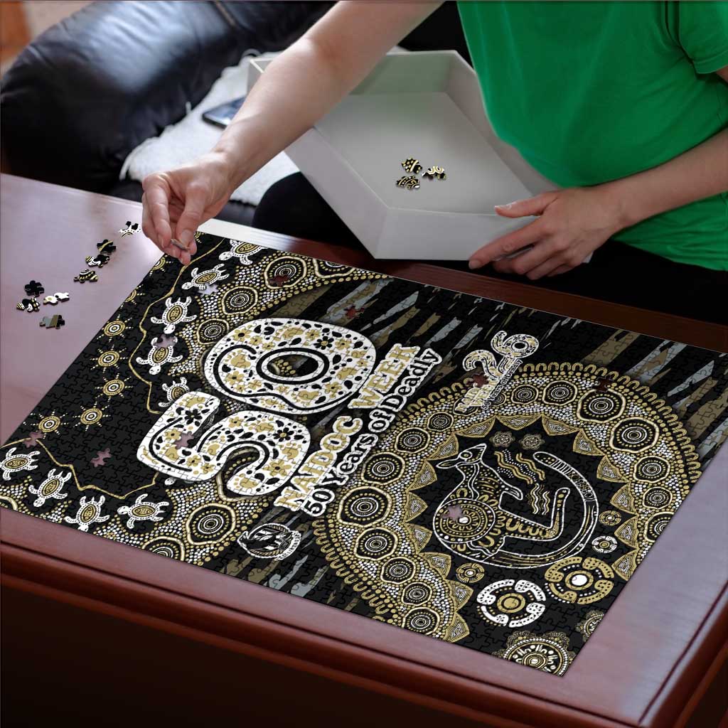 Collingwood Magpies NAIDOC Week 2026 Puzzle Australian Aboriginal Dot Art Dreamtime Pattern Style