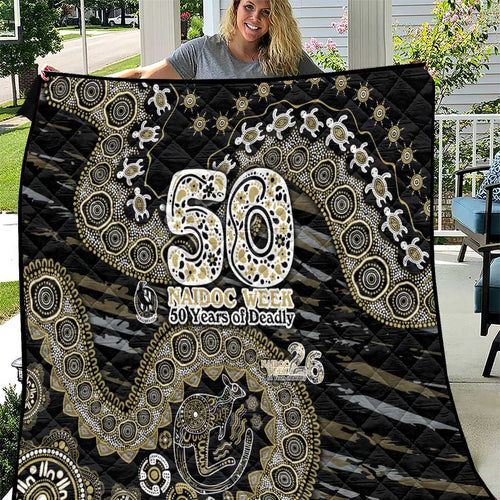 Collingwood Magpies NAIDOC Week 2026 Quilt Australian Aboriginal Dot Art Dreamtime Pattern Style
