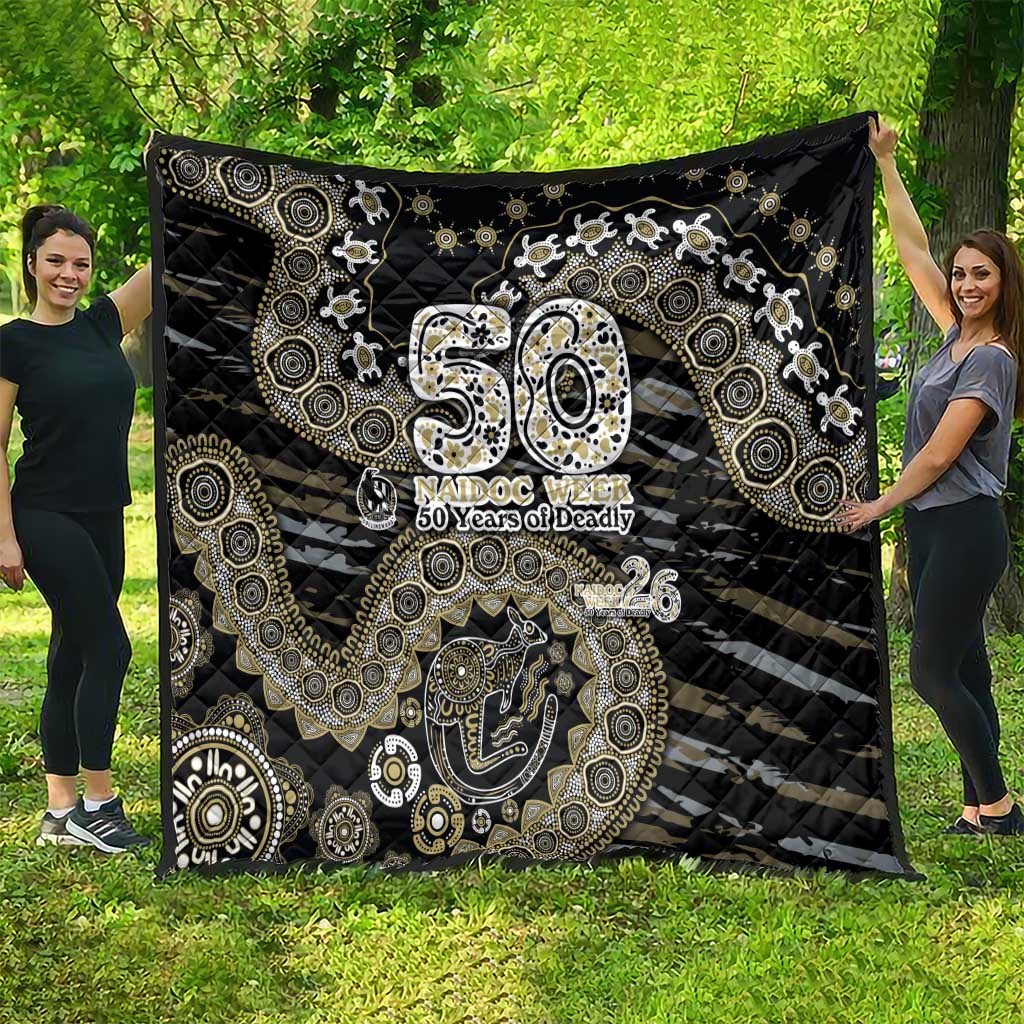 Collingwood Magpies NAIDOC Week 2026 Quilt Australian Aboriginal Dot Art Dreamtime Pattern Style