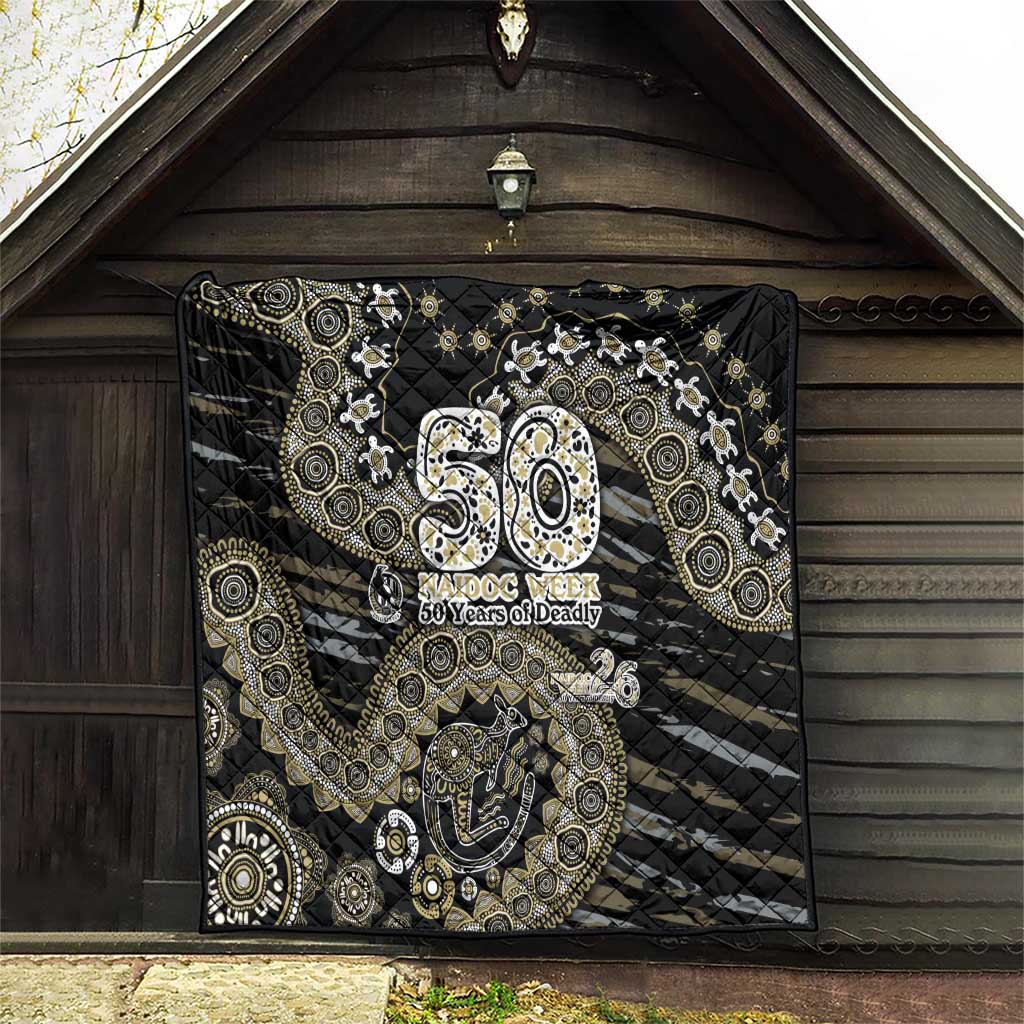 Collingwood Magpies NAIDOC Week 2026 Quilt Australian Aboriginal Dot Art Dreamtime Pattern Style