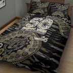 Collingwood Magpies NAIDOC Week 2026 Quilt Bed Set Australian Aboriginal Dot Art Dreamtime Pattern Style