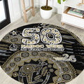 Collingwood Magpies NAIDOC Week 2026 Round Carpet Australian Aboriginal Dot Art Dreamtime Pattern Style