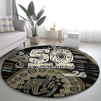 Collingwood Magpies NAIDOC Week 2026 Round Carpet Australian Aboriginal Dot Art Dreamtime Pattern Style