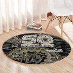 Collingwood Magpies NAIDOC Week 2026 Round Carpet Australian Aboriginal Dot Art Dreamtime Pattern Style