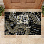 Collingwood Magpies NAIDOC Week 2026 Rubber Doormat Australian Aboriginal Dot Art Dreamtime Pattern Style