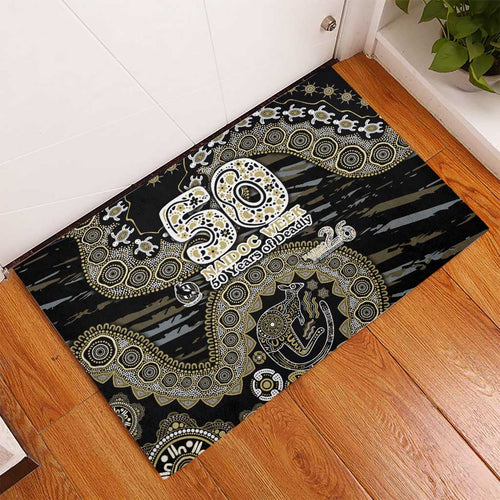 Collingwood Magpies NAIDOC Week 2026 Rubber Doormat Australian Aboriginal Dot Art Dreamtime Pattern Style