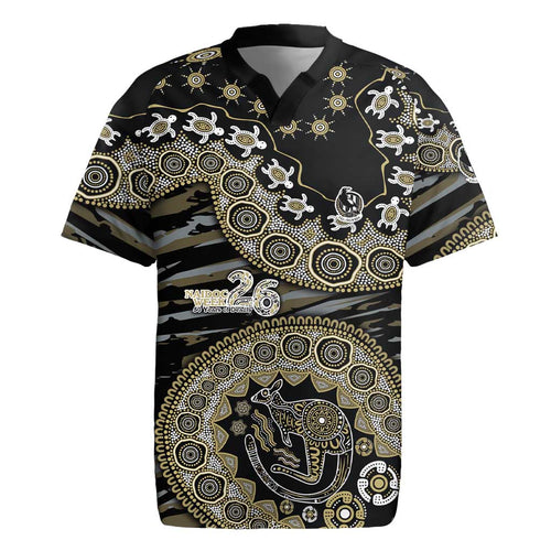 Collingwood Magpies NAIDOC Week 2026 Rugby Jersey Australian Aboriginal Dot Art Dreamtime Pattern Style