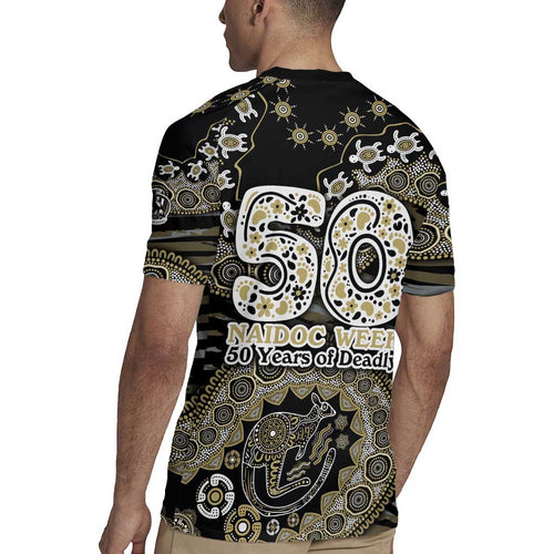 Collingwood Magpies NAIDOC Week 2026 Rugby Jersey Australian Aboriginal Dot Art Dreamtime Pattern Style