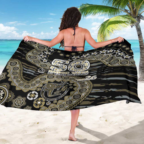 Collingwood Magpies NAIDOC Week 2026 Sarong Australian Aboriginal Dot Art Dreamtime Pattern Style