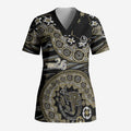 Collingwood Magpies NAIDOC Week 2026 Scrub Top Australian Aboriginal Dot Art Dreamtime Pattern Style