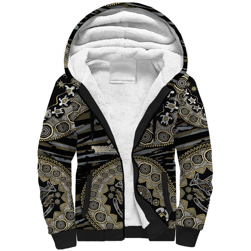 Collingwood Magpies NAIDOC Week 2026 Sherpa Hoodie Australian Aboriginal Dot Art Dreamtime Pattern Style