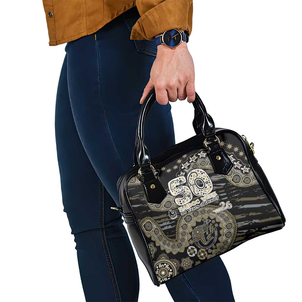 Collingwood Magpies NAIDOC Week 2026 Shoulder Handbag Australian Aboriginal Dot Art Dreamtime Pattern Style