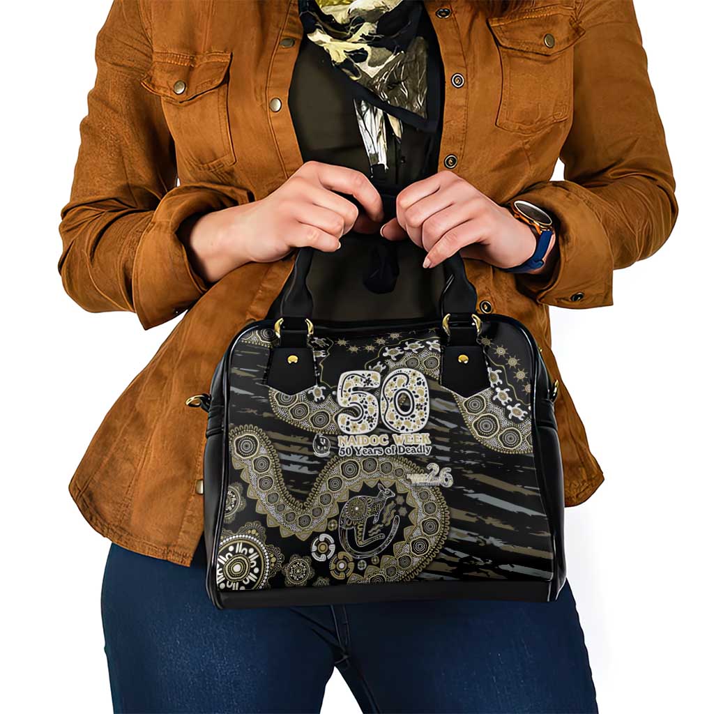Collingwood Magpies NAIDOC Week 2026 Shoulder Handbag Australian Aboriginal Dot Art Dreamtime Pattern Style