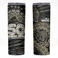 Collingwood Magpies NAIDOC Week 2026 Skinny Tumbler Australian Aboriginal Dot Art Dreamtime Pattern Style