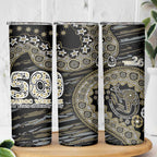 Collingwood Magpies NAIDOC Week 2026 Skinny Tumbler Australian Aboriginal Dot Art Dreamtime Pattern Style