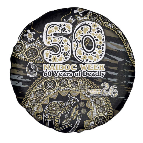 Collingwood Magpies NAIDOC Week 2026 Spare Tire Cover Australian Aboriginal Dot Art Dreamtime Pattern Style