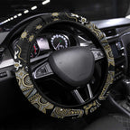Collingwood Magpies NAIDOC Week 2026 Steering Wheel Cover Australian Aboriginal Dot Art Dreamtime Pattern Style