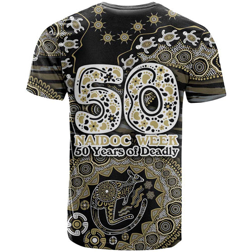 Collingwood Magpies NAIDOC Week 2026 T Shirt Australian Aboriginal Dot Art Dreamtime Pattern Style