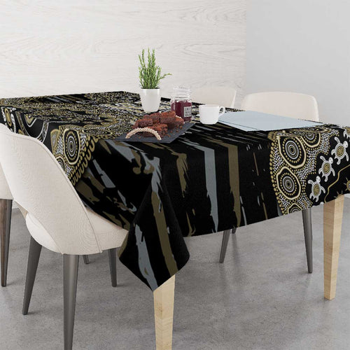 Collingwood Magpies NAIDOC Week 2026 Tablecloth Australian Aboriginal Dot Art Dreamtime Pattern Style