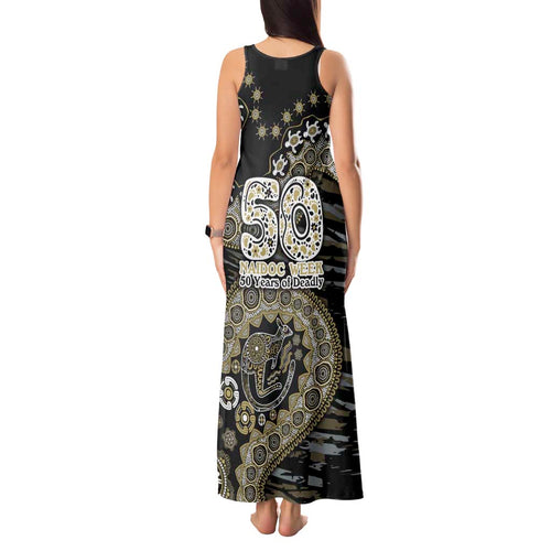 Collingwood Magpies NAIDOC Week 2026 Tank Maxi Dress Australian Aboriginal Dot Art Dreamtime Pattern Style