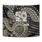 Collingwood Magpies NAIDOC Week 2026 Tapestry Australian Aboriginal Dot Art Dreamtime Pattern Style