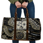 Collingwood Magpies NAIDOC Week 2026 Travel Bag Australian Aboriginal Dot Art Dreamtime Pattern Style