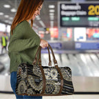 Collingwood Magpies NAIDOC Week 2026 Travel Bag Australian Aboriginal Dot Art Dreamtime Pattern Style