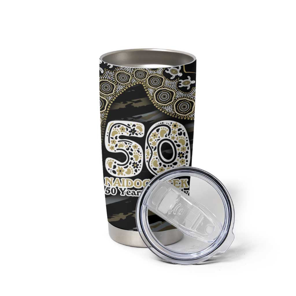 Collingwood Magpies NAIDOC Week 2026 Tumbler Cup Australian Aboriginal Dot Art Dreamtime Pattern Style