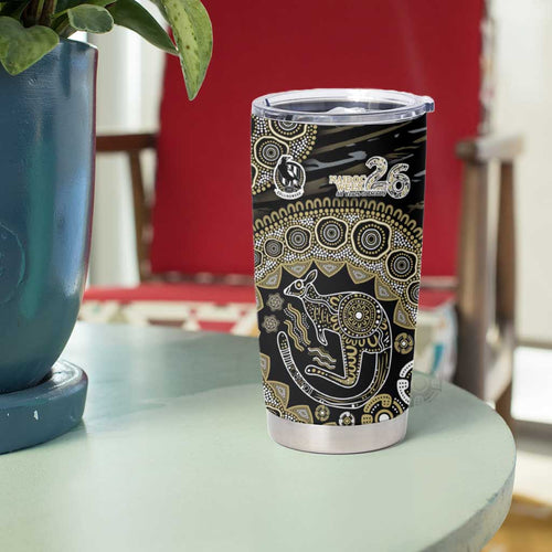 Collingwood Magpies NAIDOC Week 2026 Tumbler Cup Australian Aboriginal Dot Art Dreamtime Pattern Style