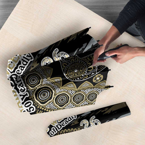 Collingwood Magpies NAIDOC Week 2026 Umbrella Australian Aboriginal Dot Art Dreamtime Pattern Style