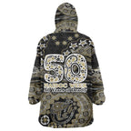 Collingwood Magpies NAIDOC Week 2026 Wearable Blanket Hoodie Australian Aboriginal Dot Art Dreamtime Pattern Style