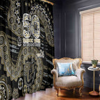 Collingwood Magpies NAIDOC Week 2026 Window Curtain Australian Aboriginal Dot Art Dreamtime Pattern Style