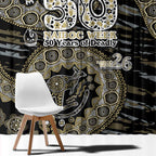 Collingwood Magpies NAIDOC Week 2026 Window Curtain Australian Aboriginal Dot Art Dreamtime Pattern Style